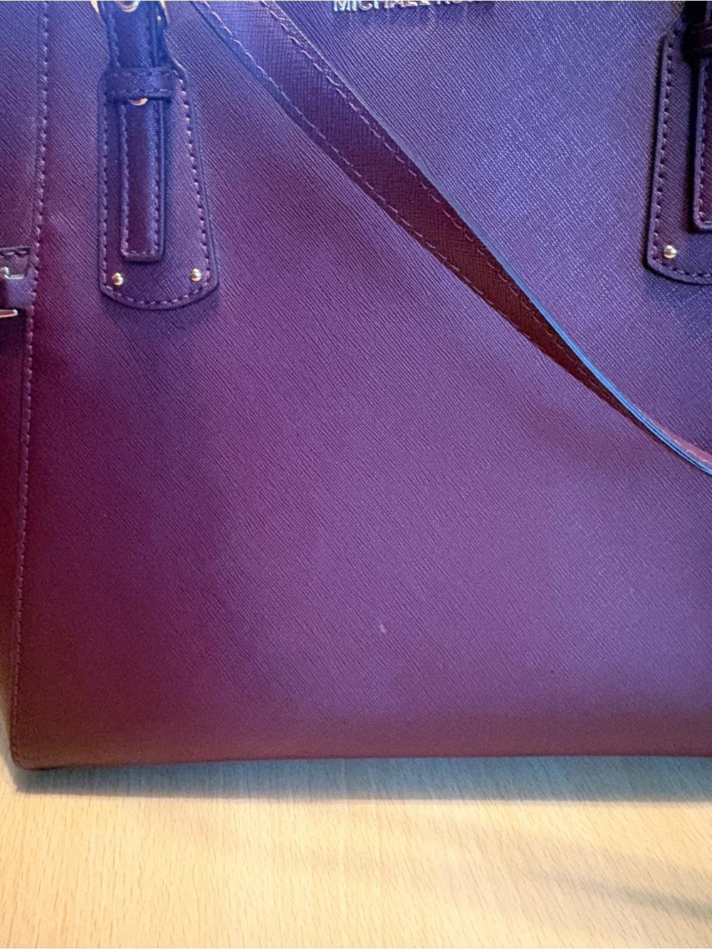 Michael Kors Purple Tote with Gold Hardware - Picture 7 of 8
